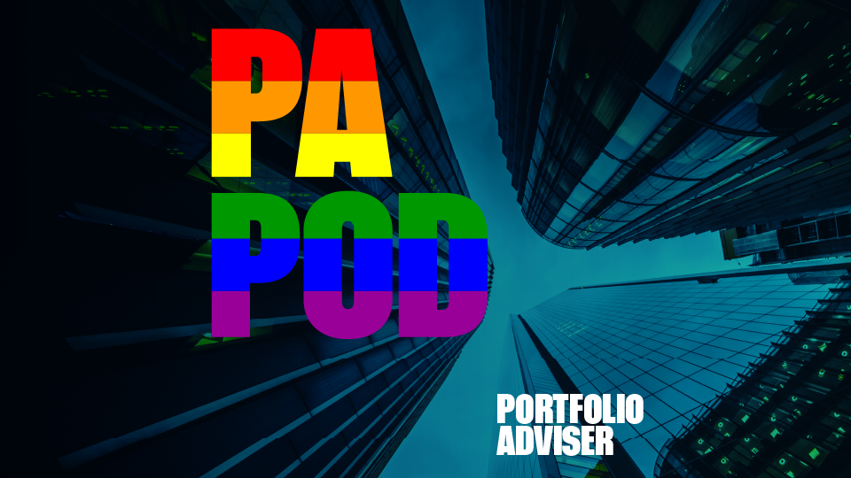 PA Pod pride logo with the words PA Pod in pride colours